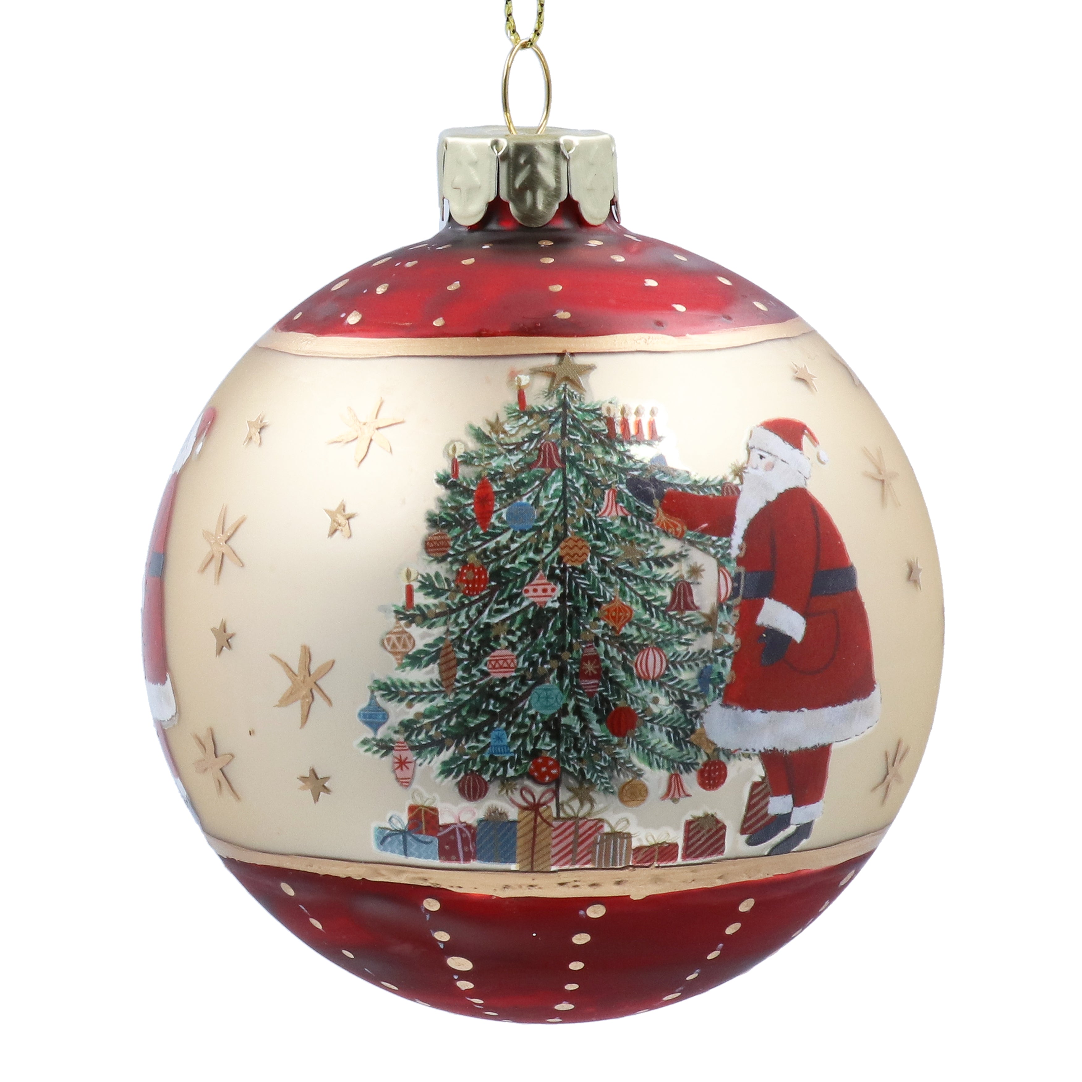 Glass Santa Bauble