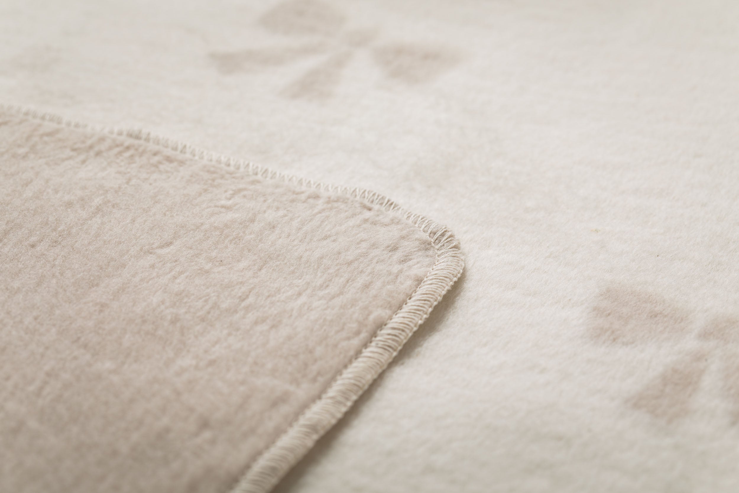 Taupe Bow Fleece Baby Blanket