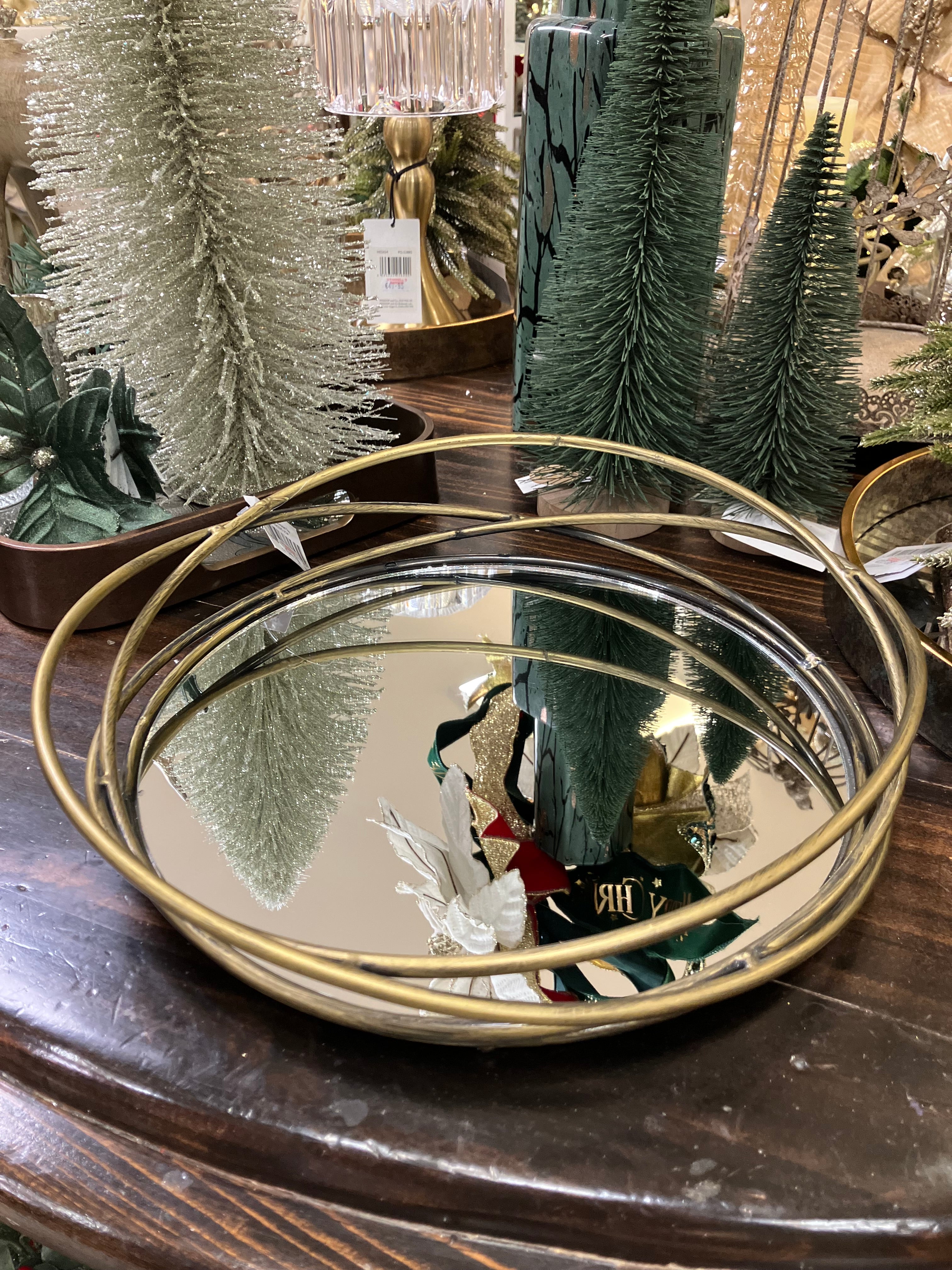Mirrored Gold Tray