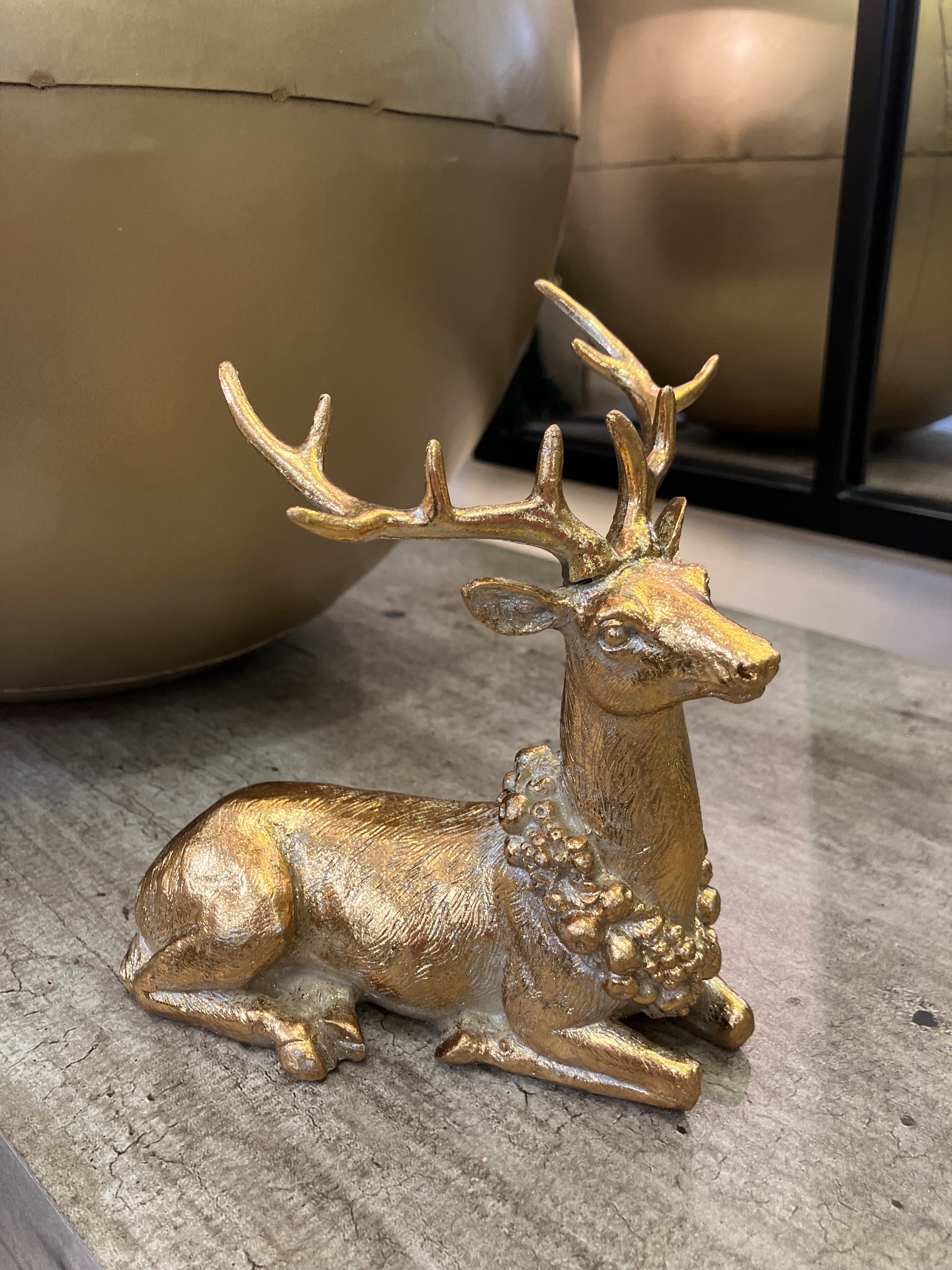 Gold Lying Down Reindeer