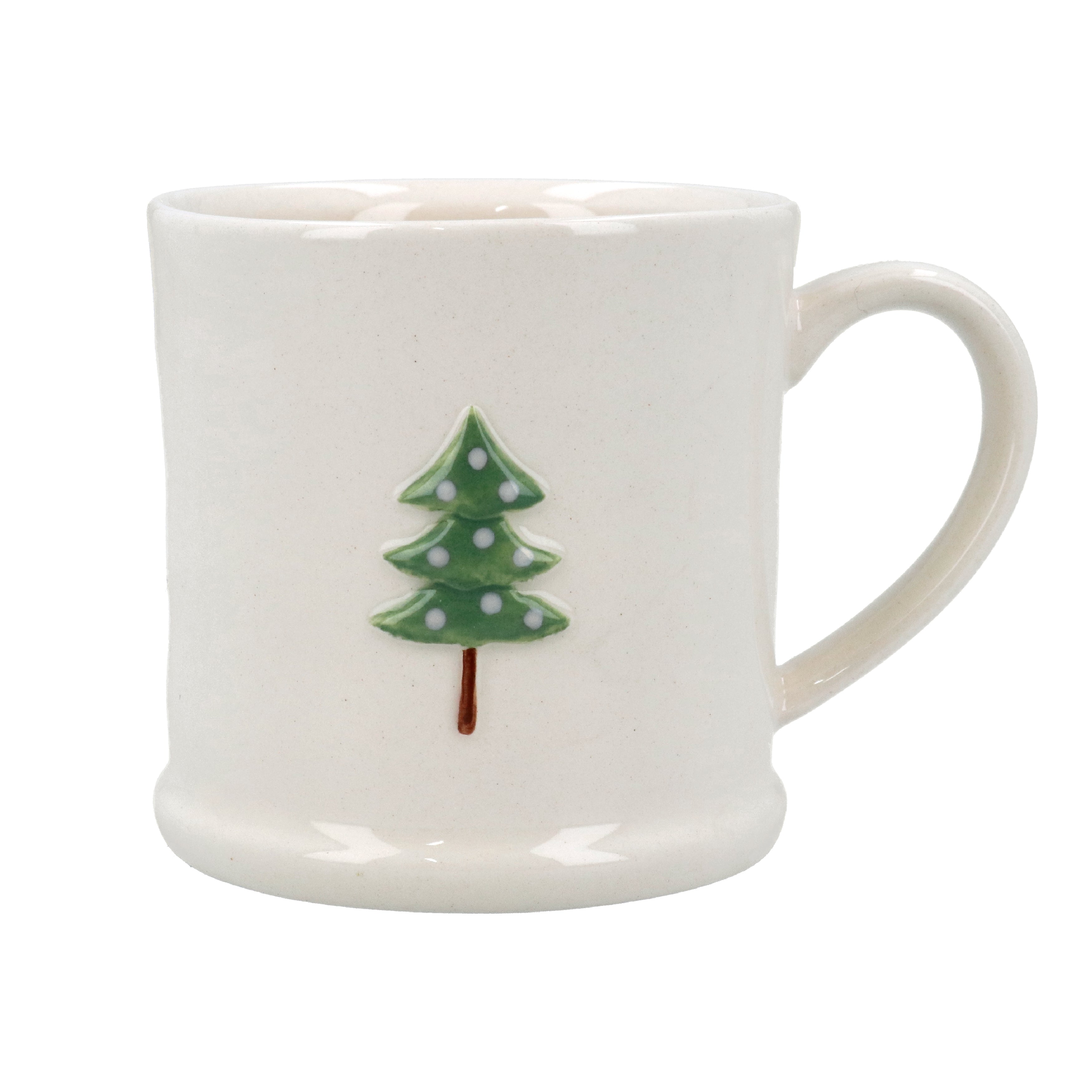 Mug with Green Tree Design