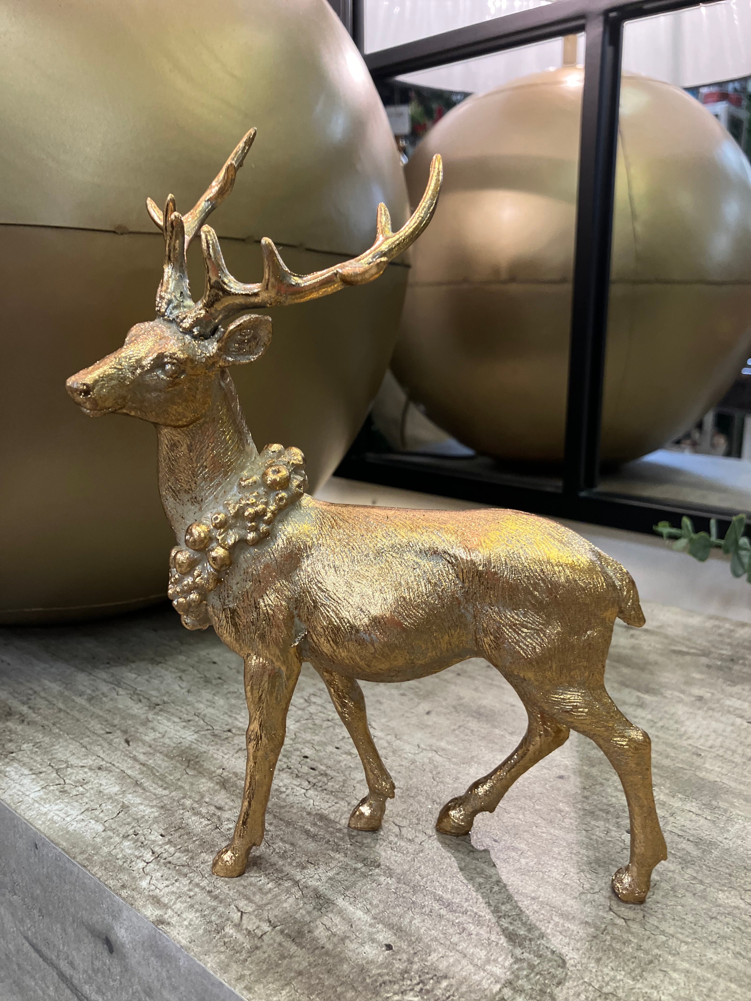 Standing Gold Reindeer