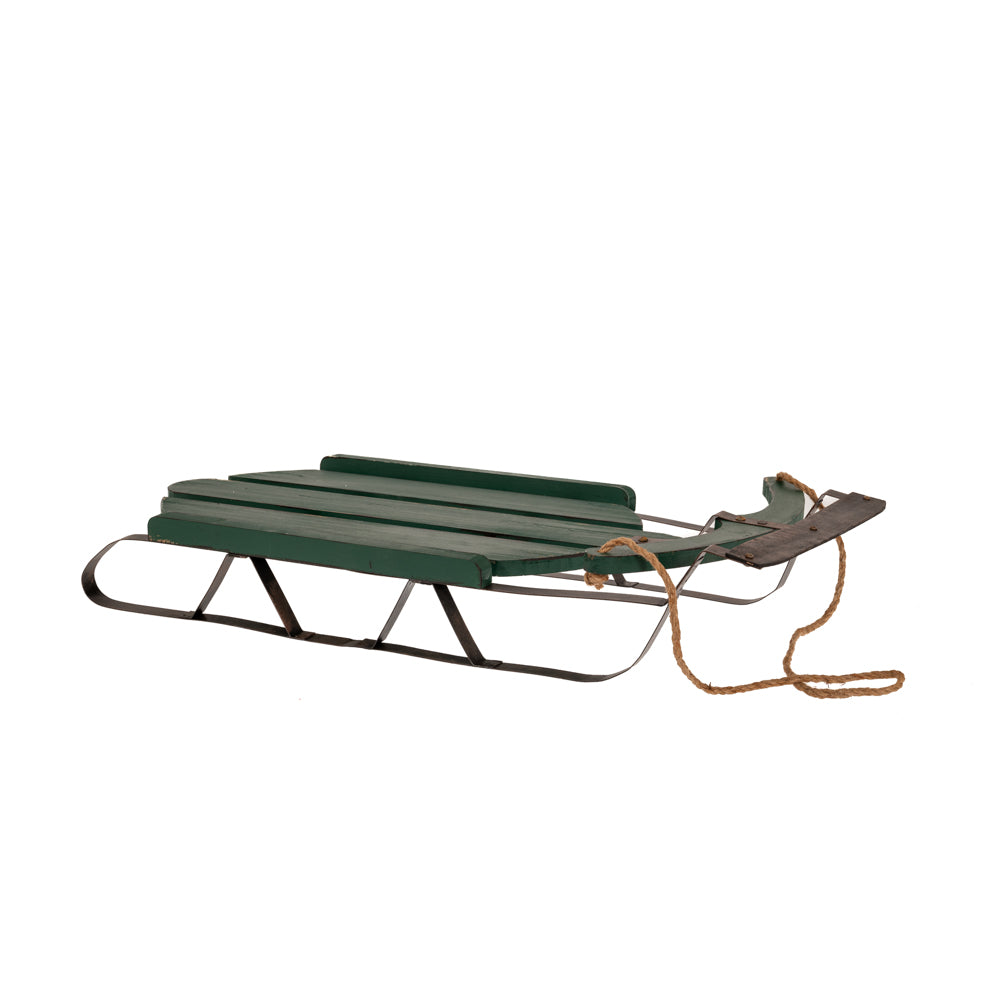 Green wooden Sleigh