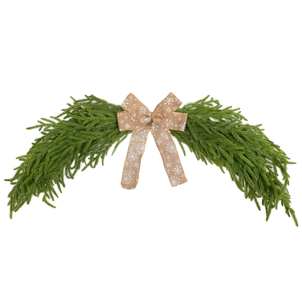 Green Bough swag with hessian bow