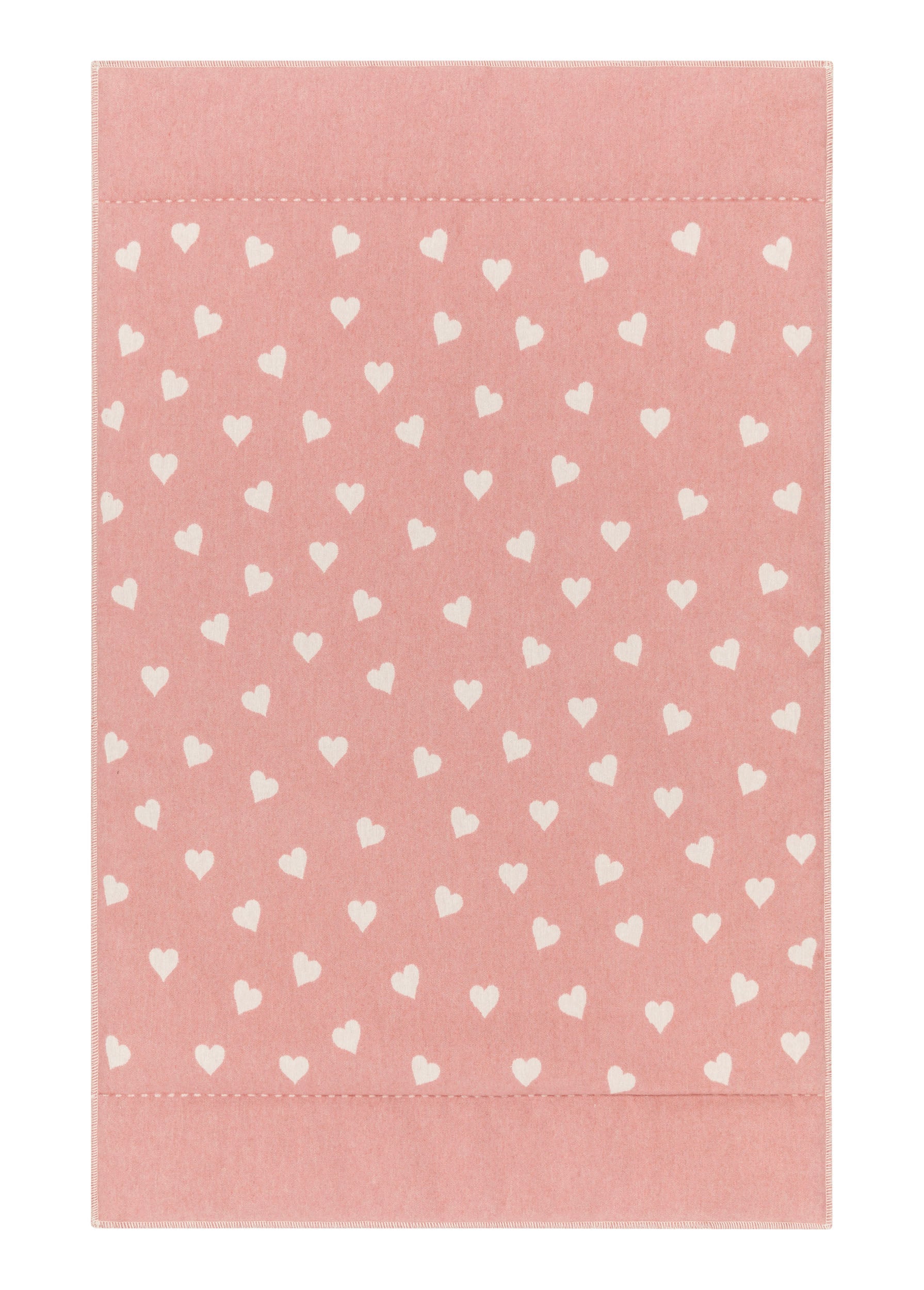 Pink Heart Woollen Baby Playmat