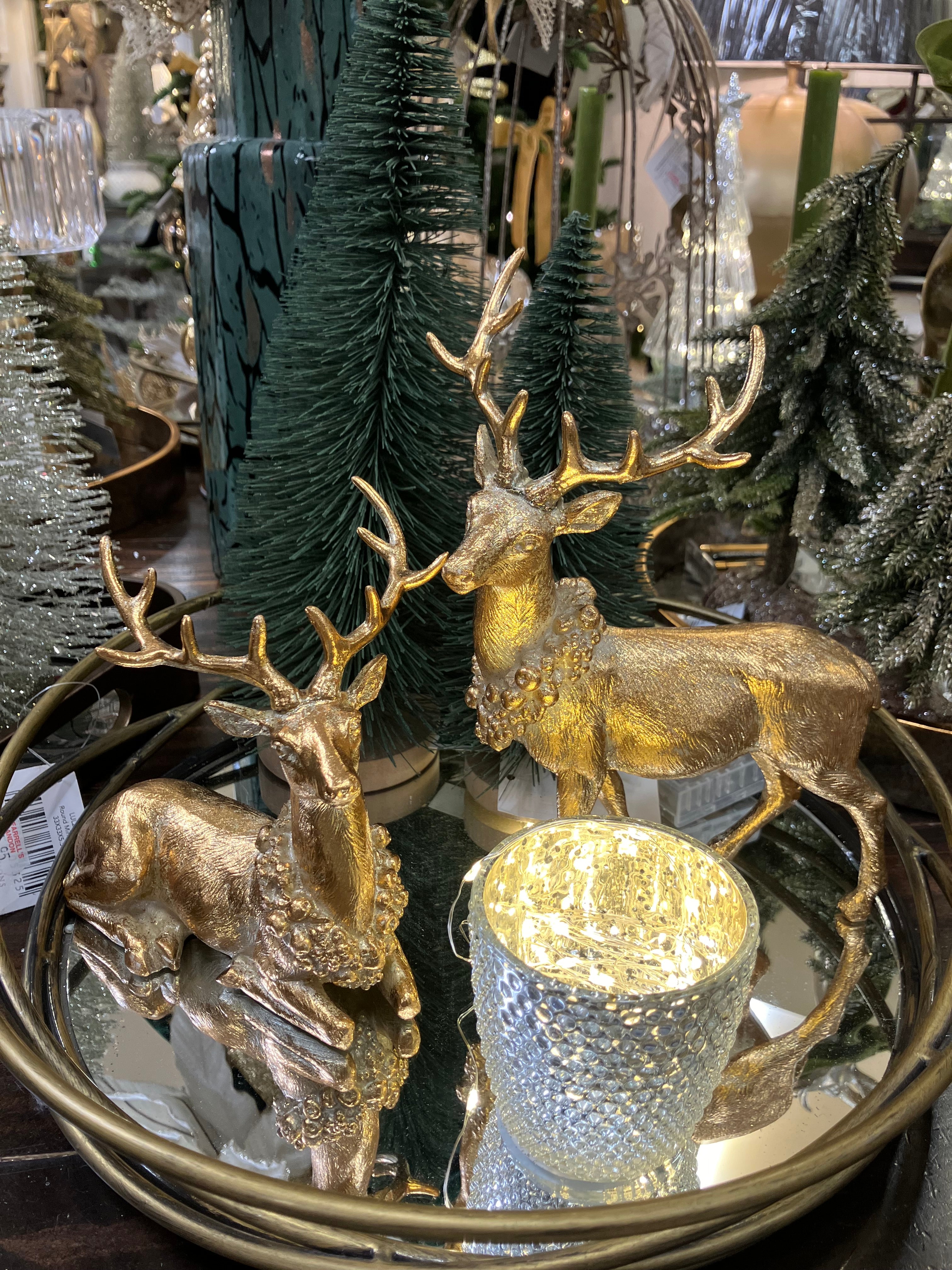 Standing Gold Reindeer