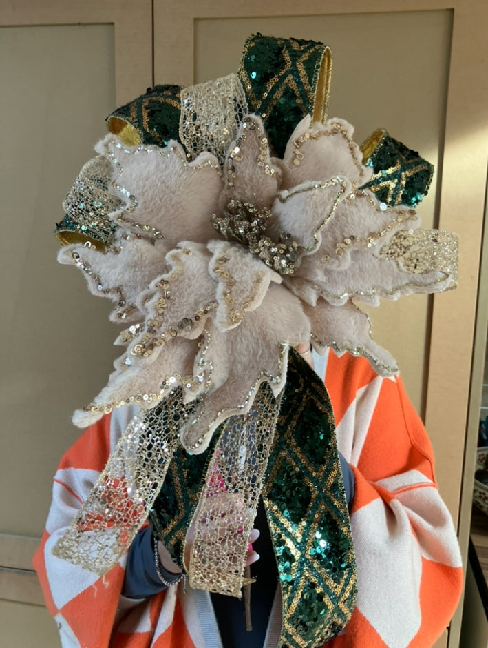 Floral and Bow Tree Topper