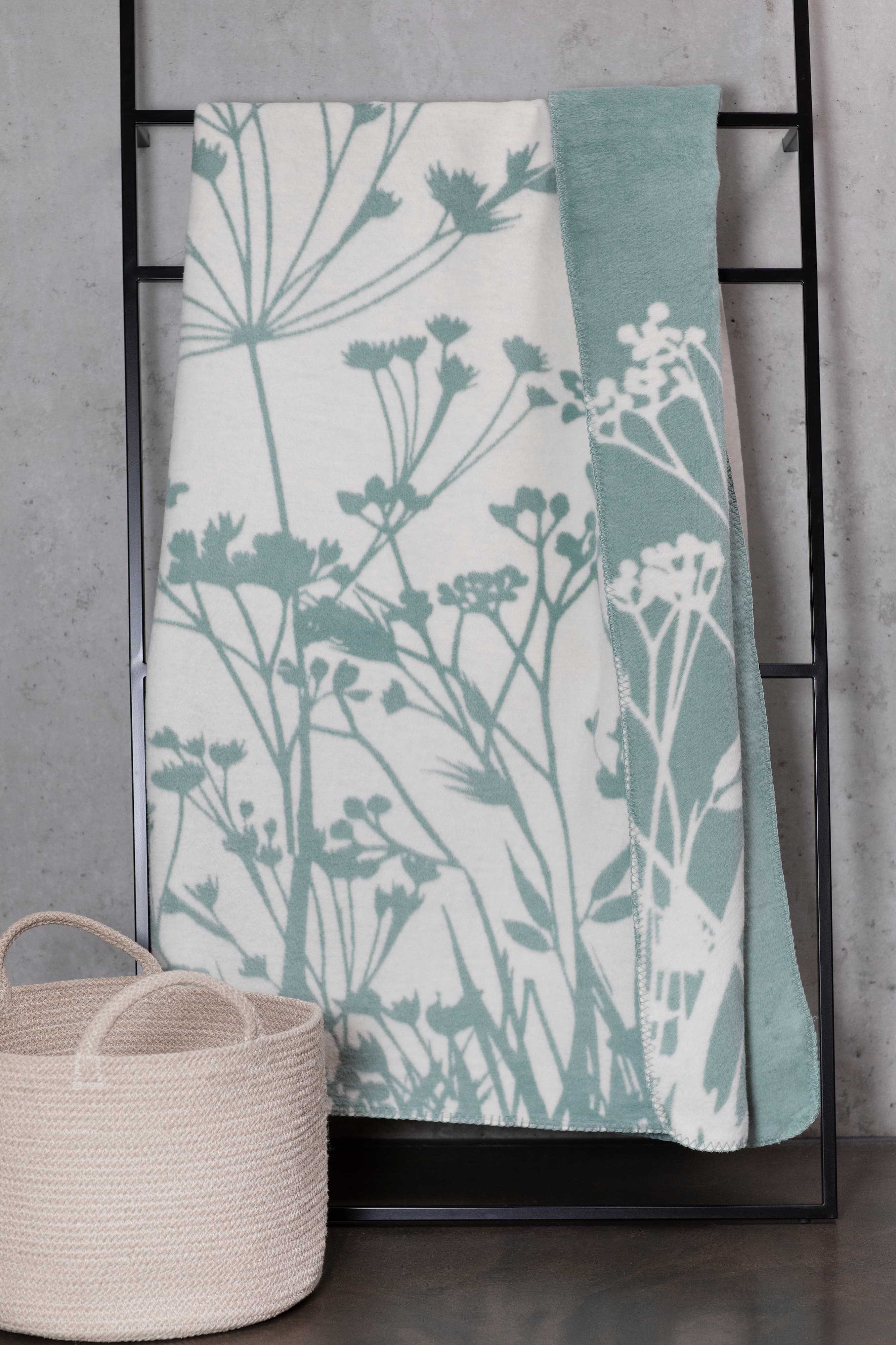 Green and Cream Bamboo Blanket