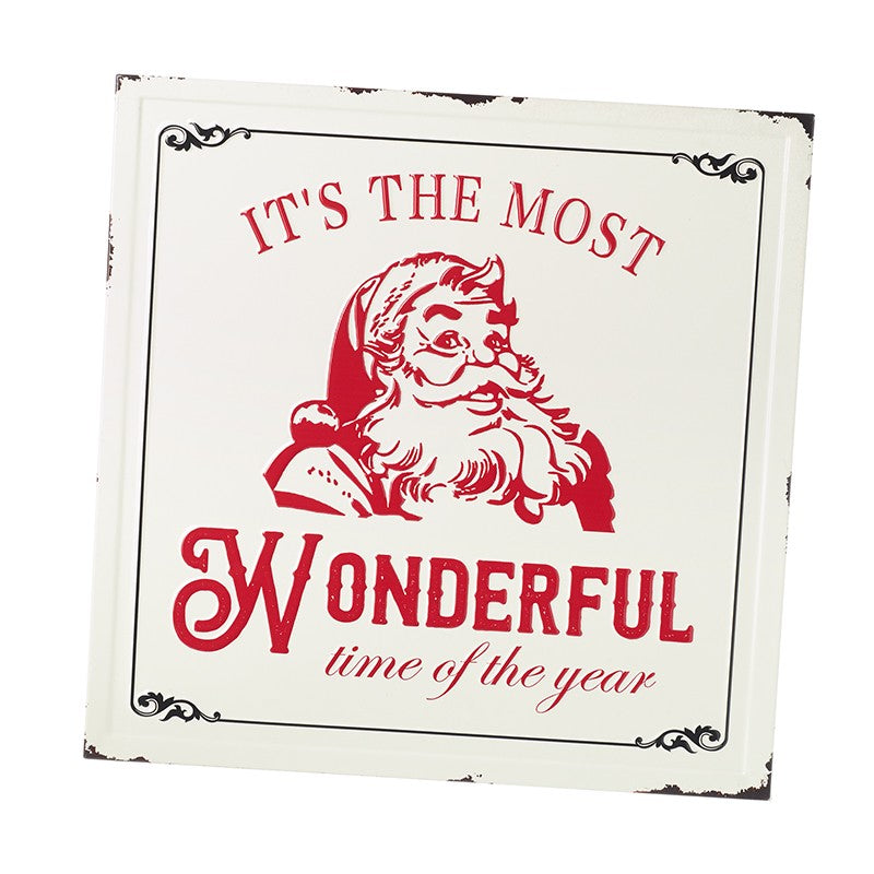 Metal vintage Christmas sign