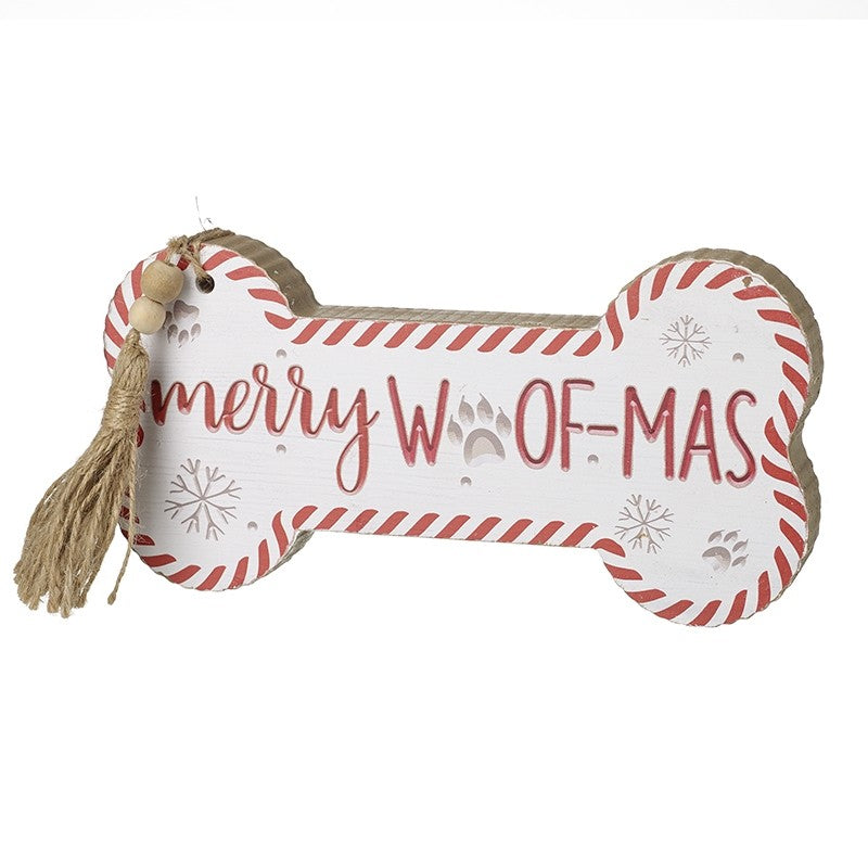 Merry Woofmas Bone Sign
