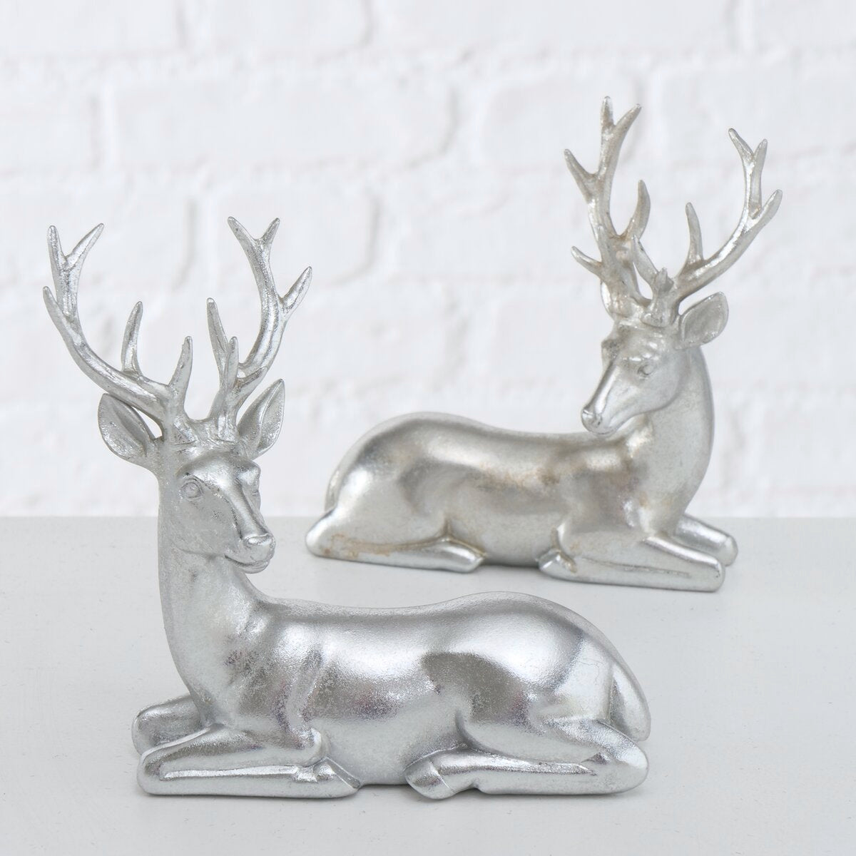 Silver lying down Reindeer