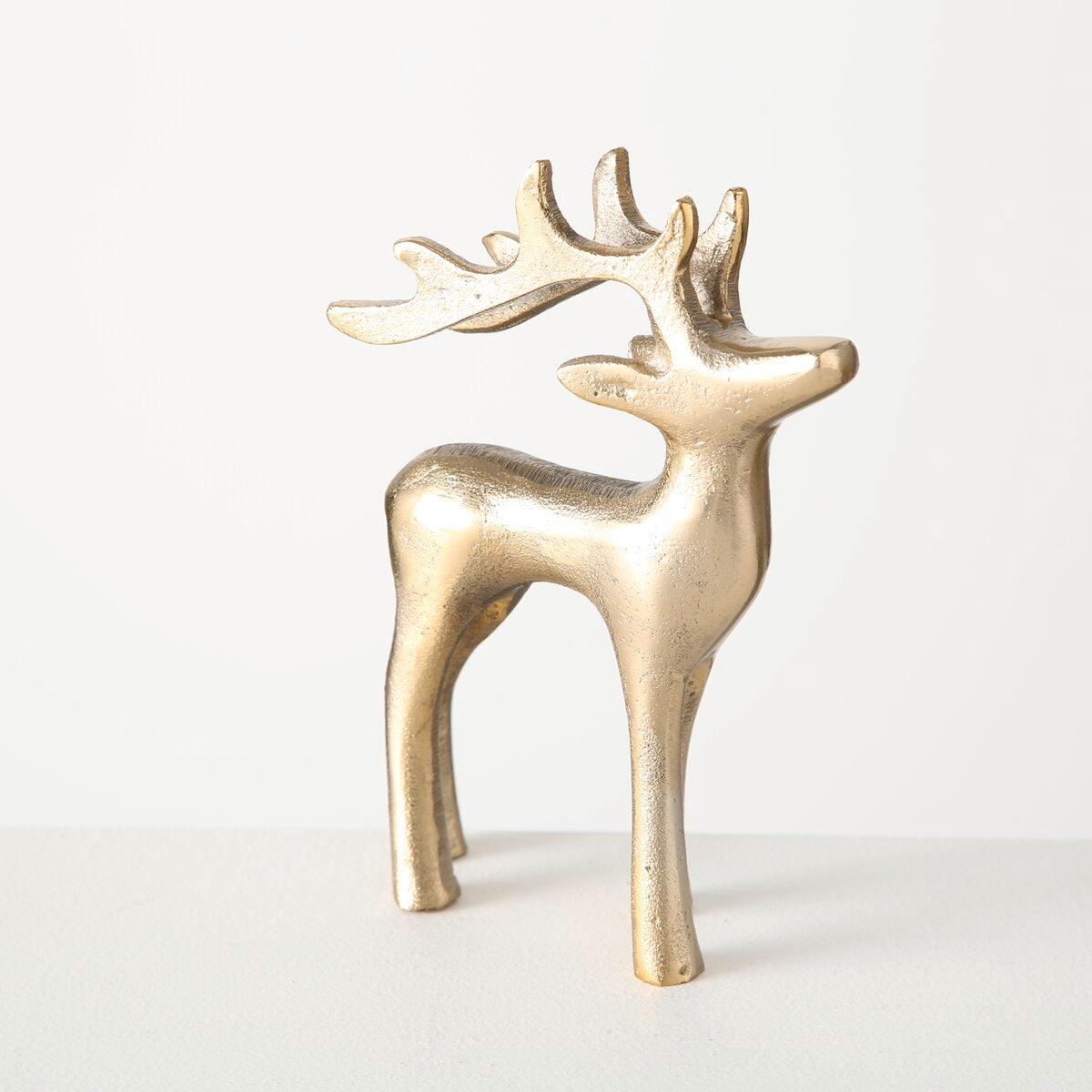Set of 2 Gold standing reindeers