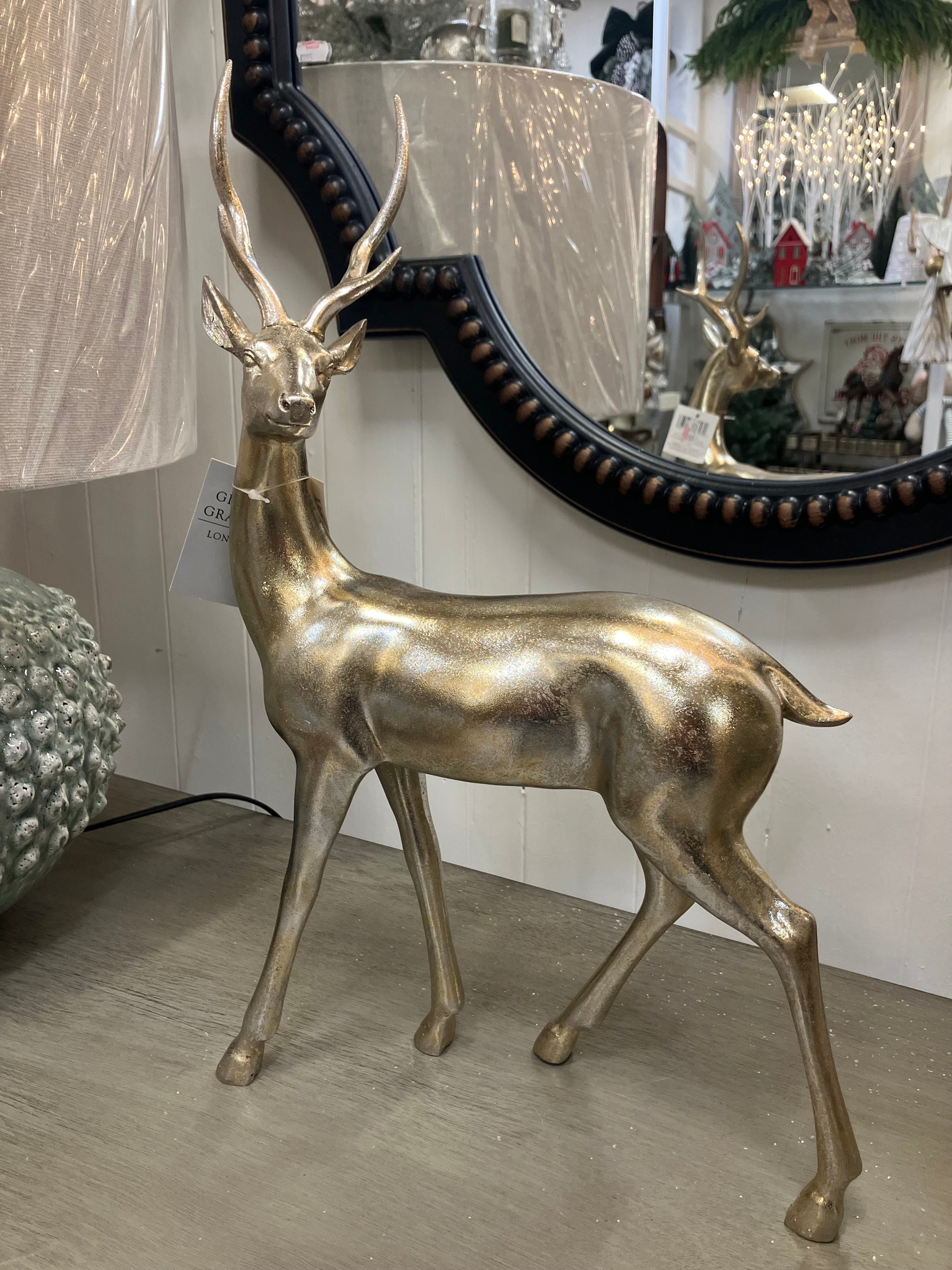 Gold Resin Reindeer