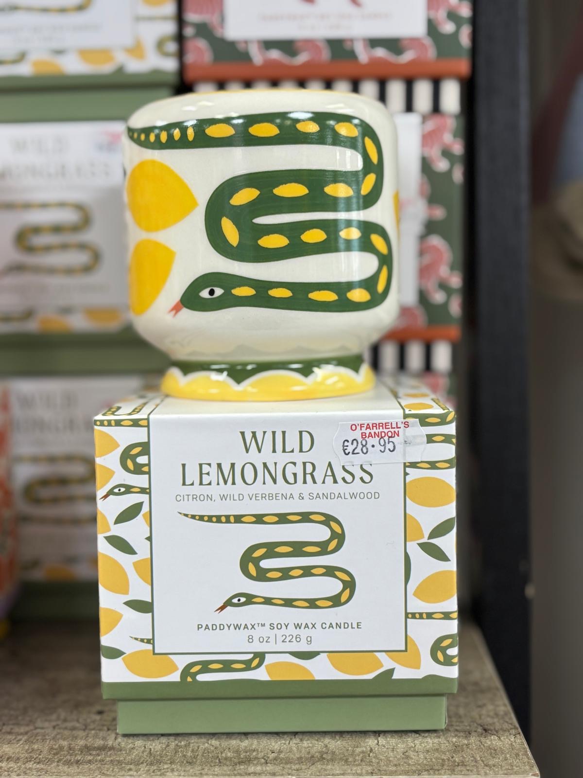Wild Lemongrass Scented Ceramic Candle