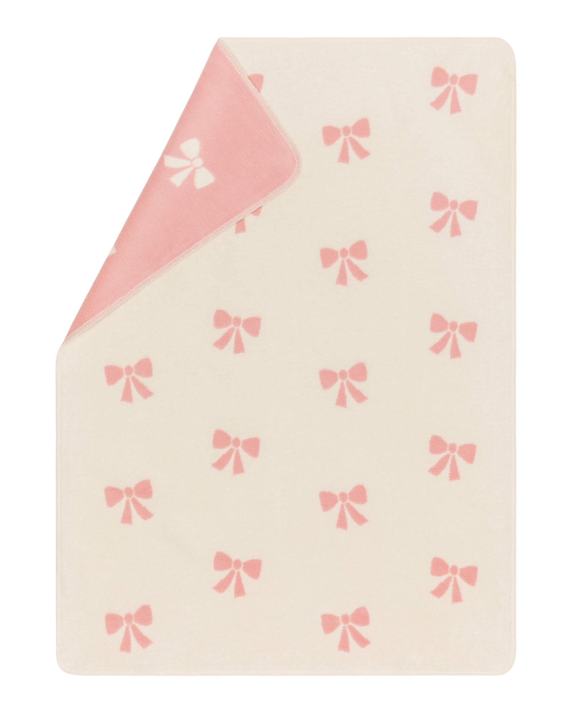 Pink Bow Fleece Baby Blanket