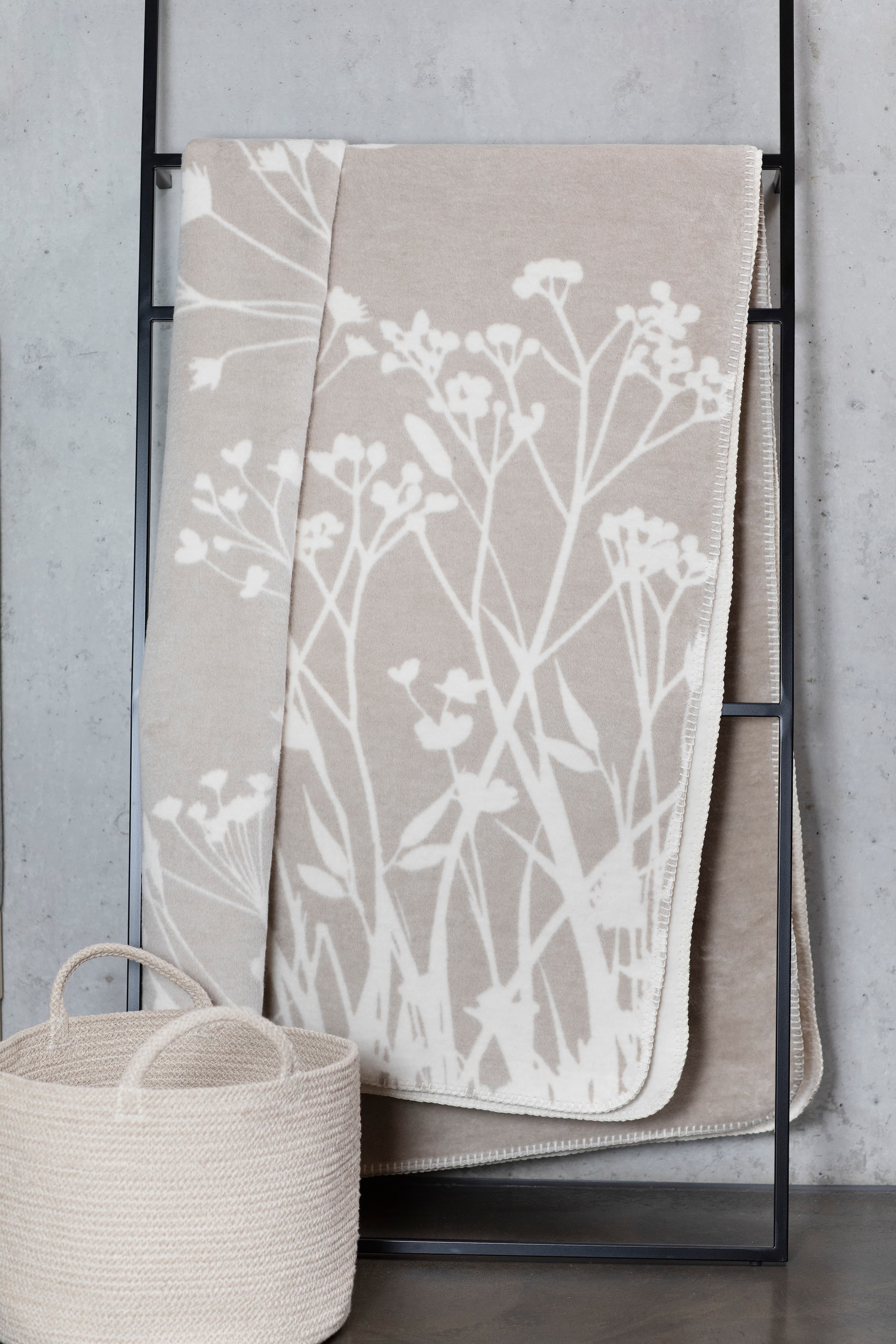 Cream and Sand Bamboo Blanket