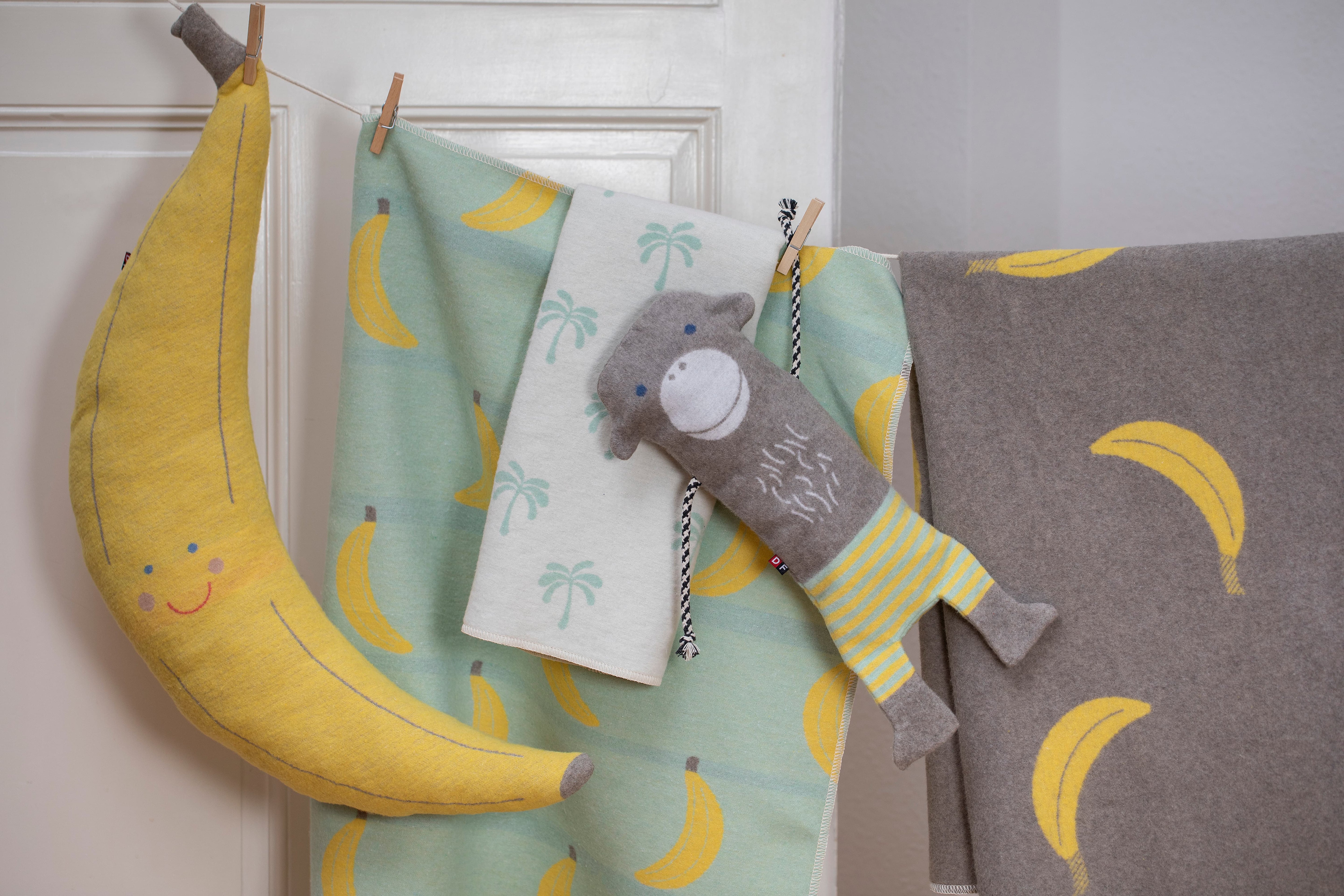 Green Banana Woollen Baby Blanket
