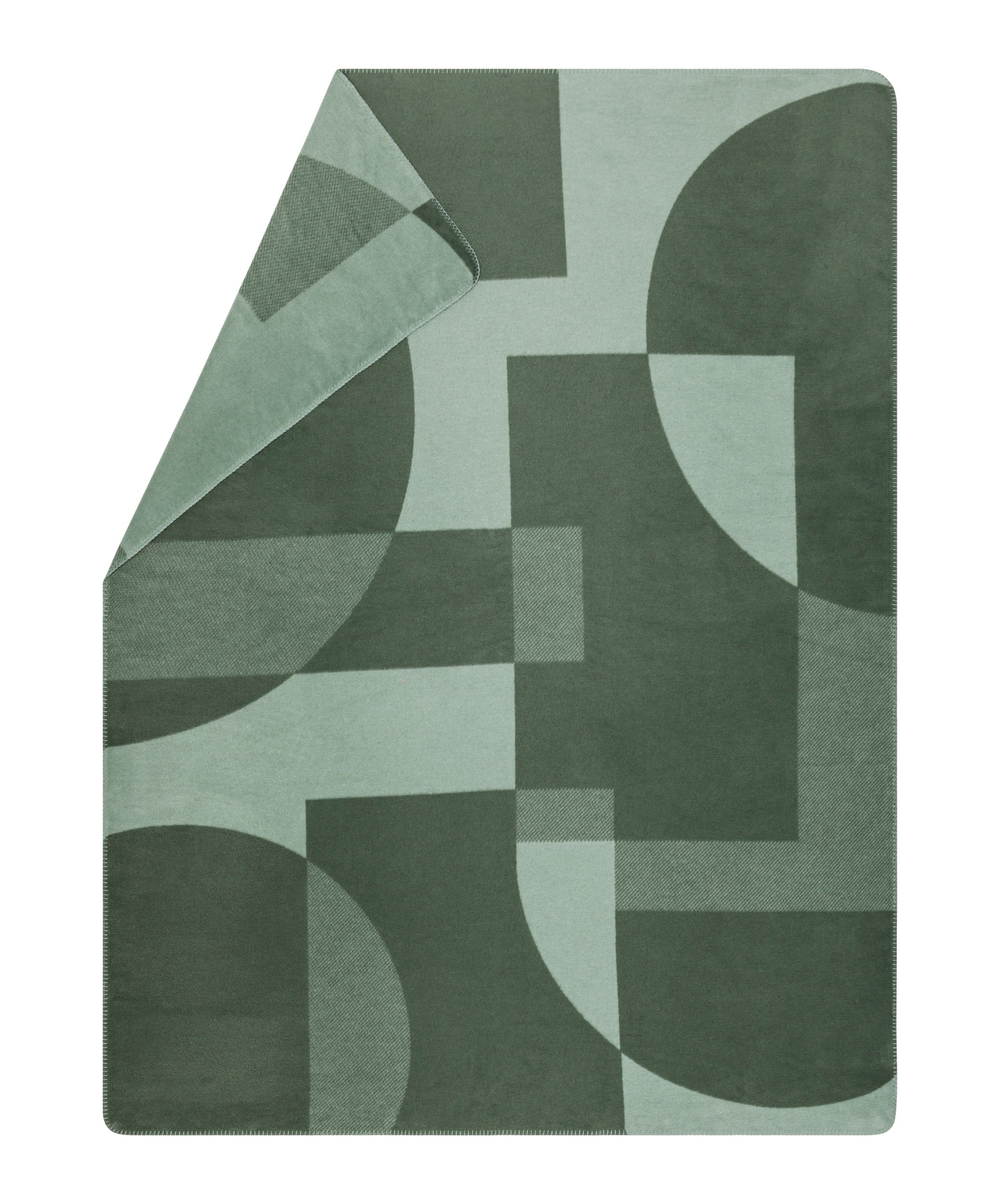 Green and Cream Fleece Blanket