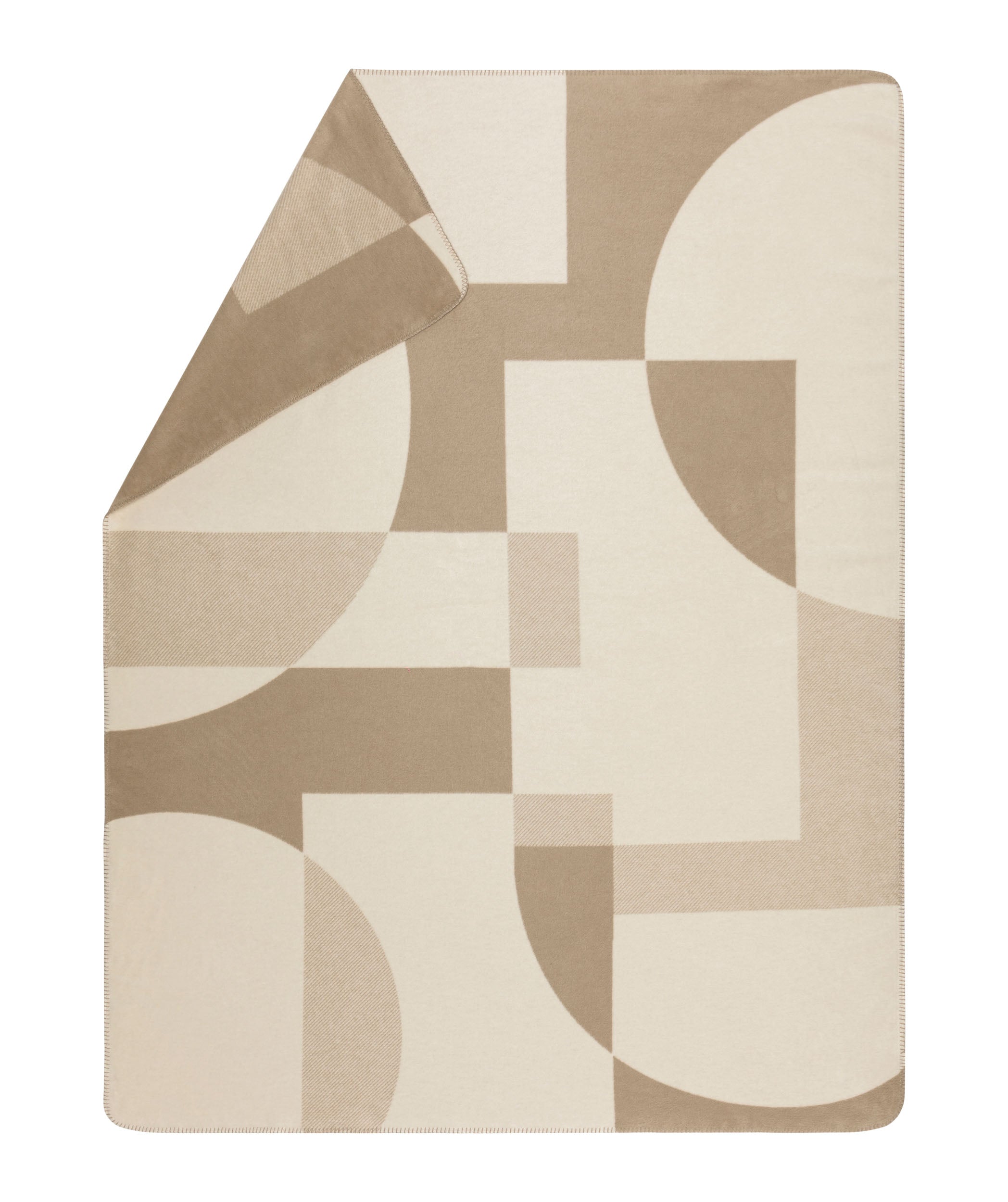 Cream and Sand Fleece Blanket
