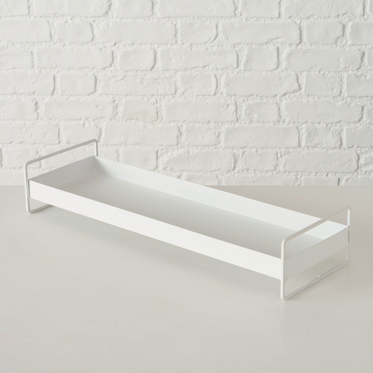 Set of 2 white Metal Trays