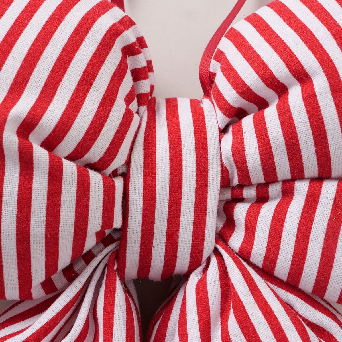 Small Red and White striped bow