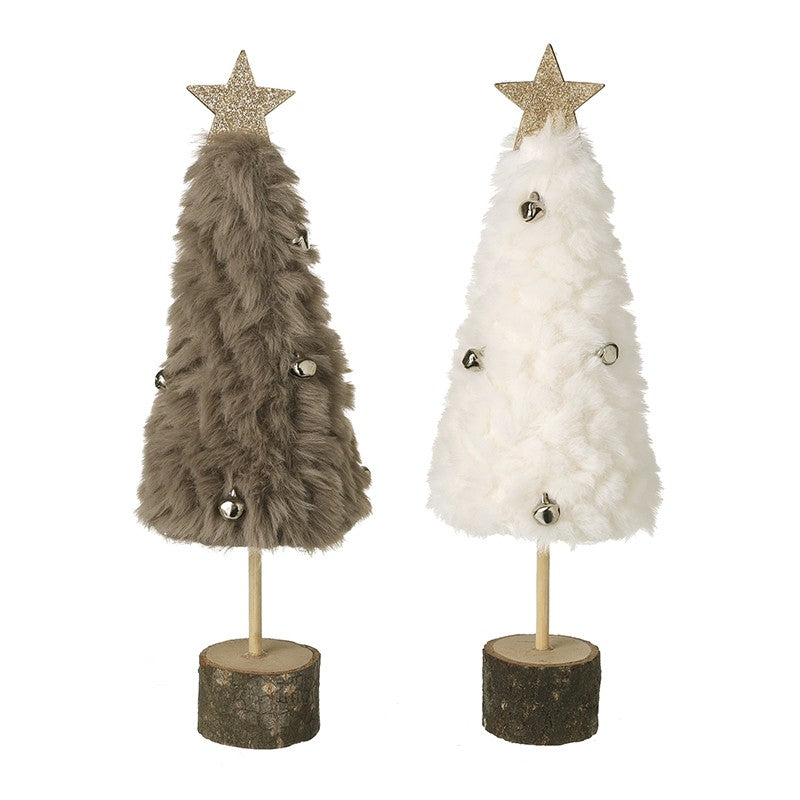 Fluffy Taupe Christmas tree