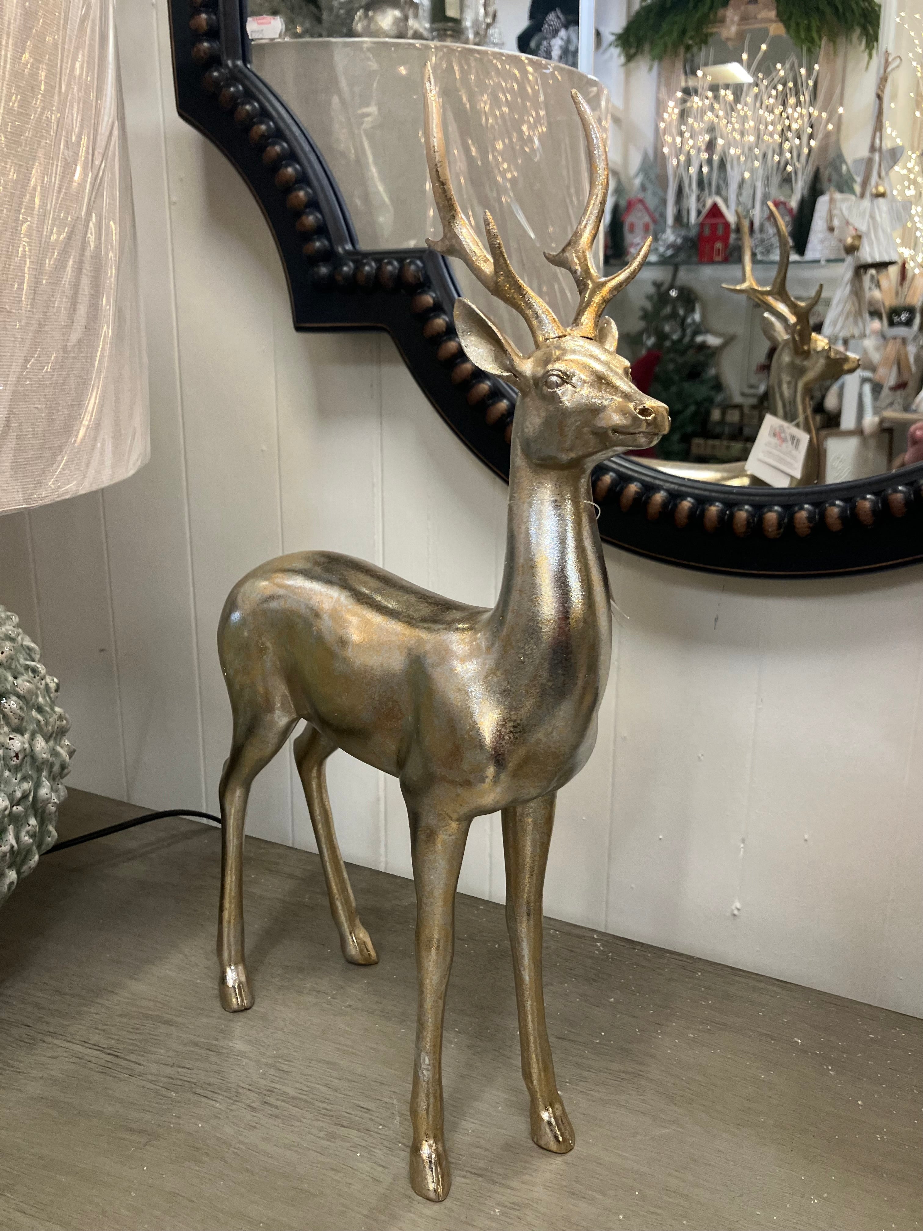 Gold Resin Reindeer