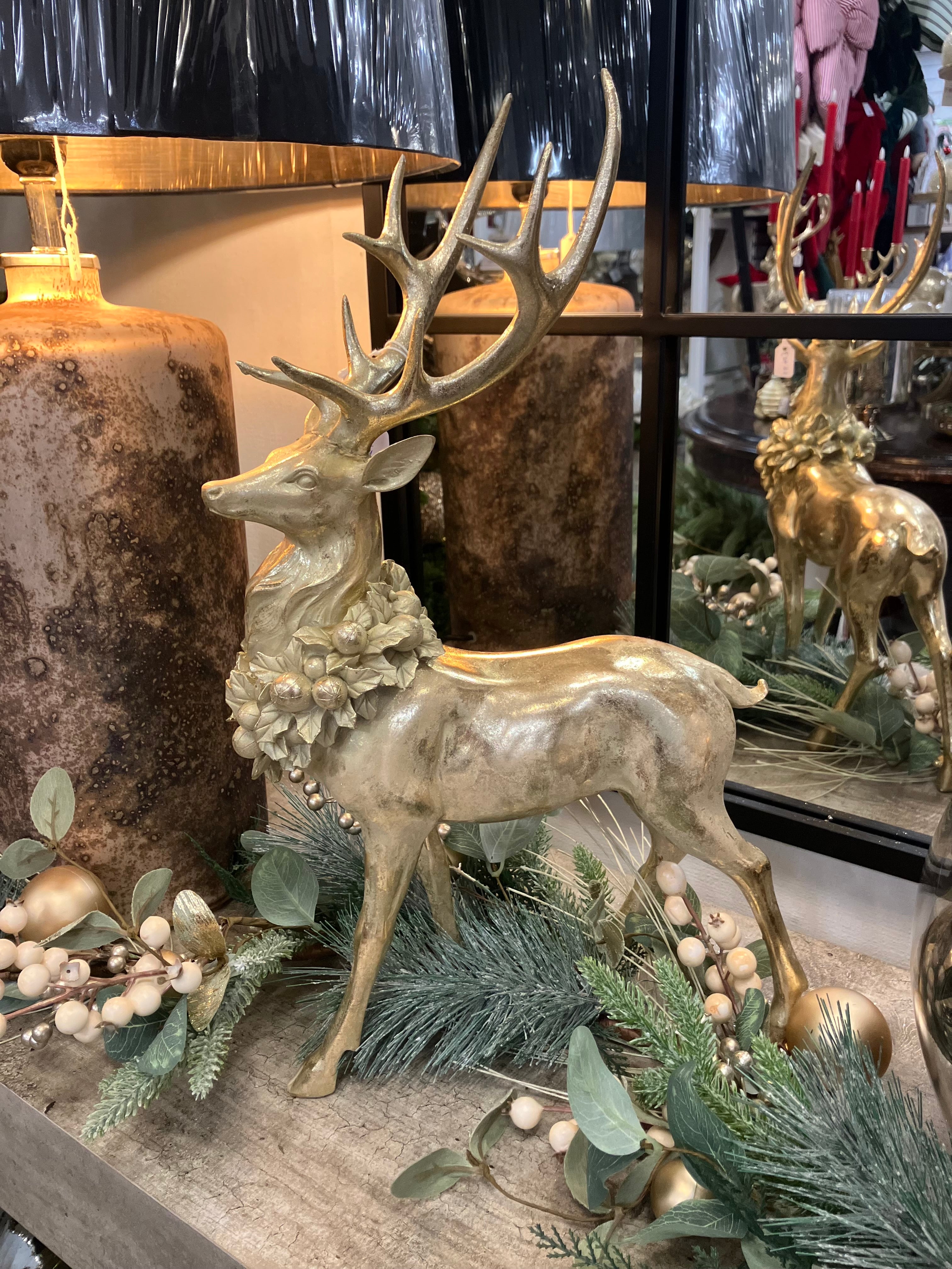 Gold Standing Reindeer