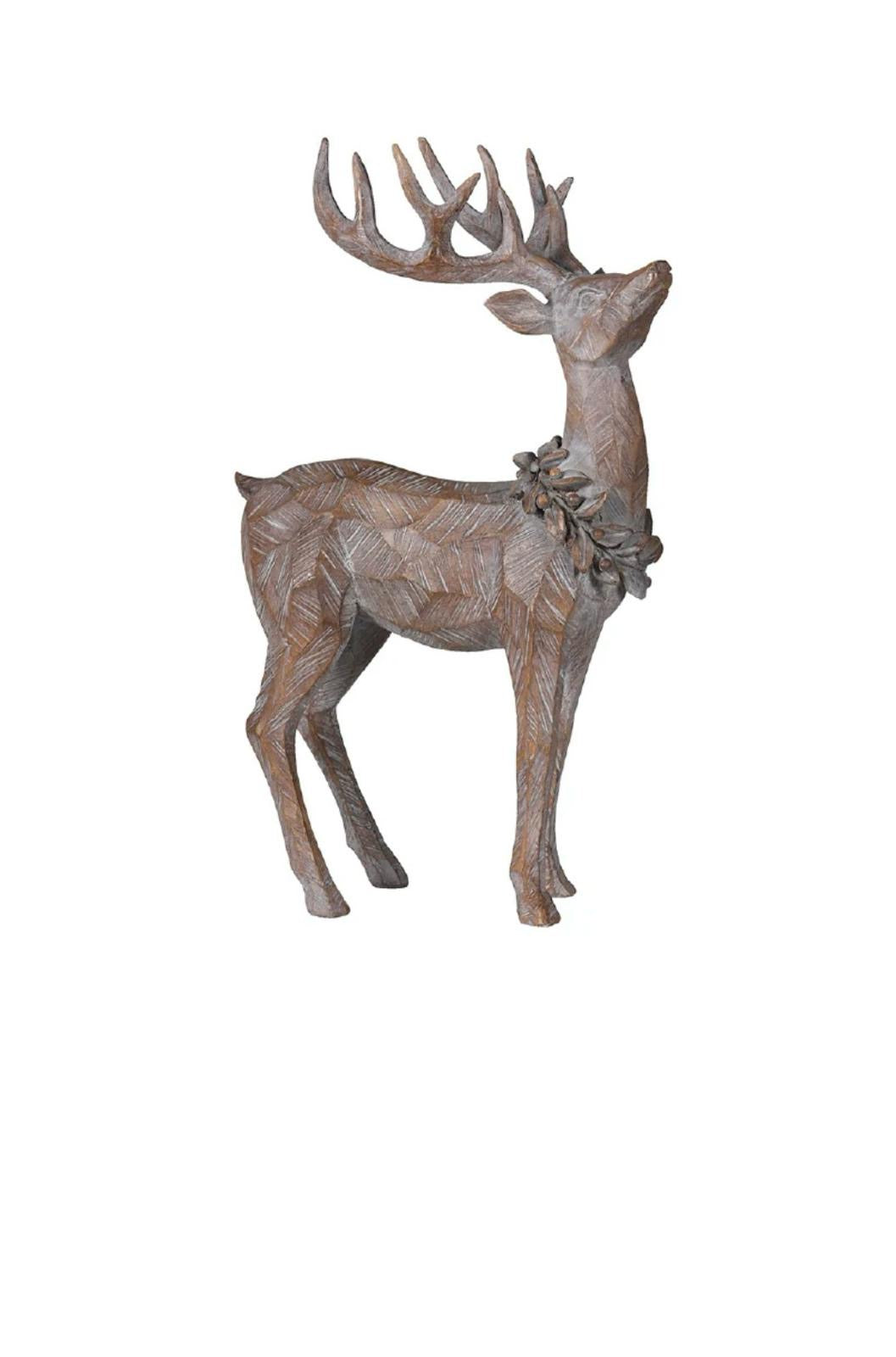 Resin Wood Effect Reindeer