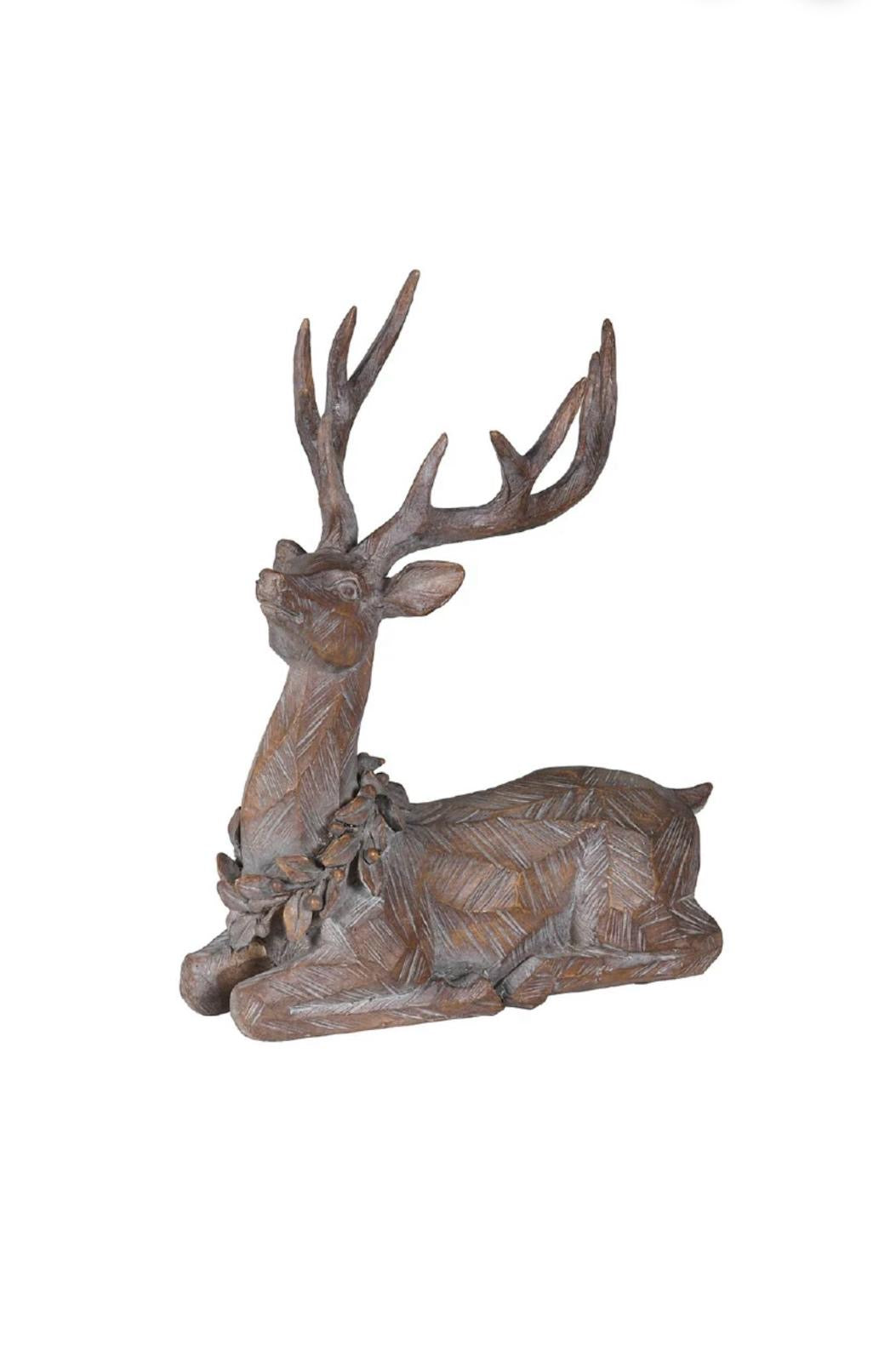 Resin Wood Effect Reindeer